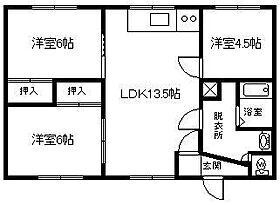 東光12-7平屋 C ｜ 北海道旭川市東光十二条7丁目2番地14号（賃貸一戸建3LDK・--・62.37㎡） その2