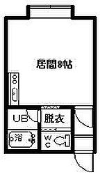 エミール旭町 ワンルームの間取図画像