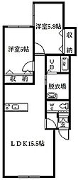 アルセ2 2LDKの間取図画像