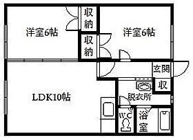 ハイツ宮乃森 202 ｜ 北海道旭川市大町一条2丁目（賃貸アパート2LDK・2階・51.03㎡） その2