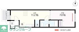 横浜市瀬谷区橋戸1丁目アパート 1LDKの間取図画像