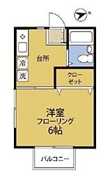 エステート長津田1 1Kの間取図画像