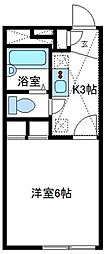 レオパレスさくら野 1Kの間取図画像