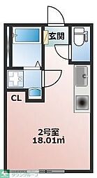 グランドール渋谷 ワンルームの間取図画像