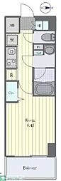 グランカーサ大和 1Kの間取図画像