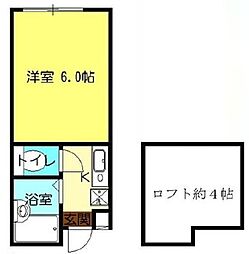 ヒルズ中央林間 1Kの間取図画像