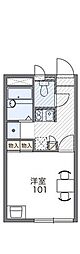 ボヌール桜森 1Kの間取図画像