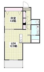 AI・Grandir中央林間 1LDKの間取図画像