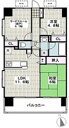 ライオンズシティ大和 2SLDKの間取図画像