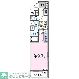 ラ・タミト 1Kの間取図画像