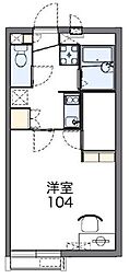 レオネクストセントラルヒルズVI 1階1Kの間取り