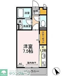 ラマージュ 1Kの間取図画像