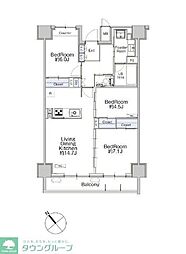 クラシアム神奈川台場 3LDKの間取図画像