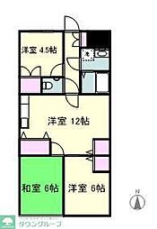 サンブライト新横浜 3LDKの間取図画像