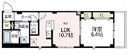 メゾン・ド・コリーヌ 1LDKの間取図画像