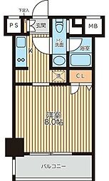 レジディア新横浜 1Kの間取図画像