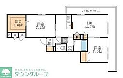 さくら bloom 2LDKの間取図画像