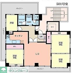 中司ビル 4LDKの間取図画像