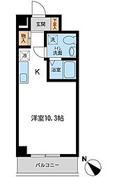 JMF-Residence新横浜 ワンルームの間取図画像