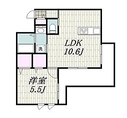 ガーデンヒルズ青葉台 1LDKの間取図画像