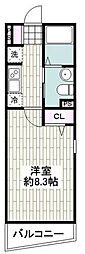 アートスペース横浜C 1Kの間取図画像