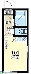 ユナイト東白楽マリア・カロリーナ ワンルームの間取図画像