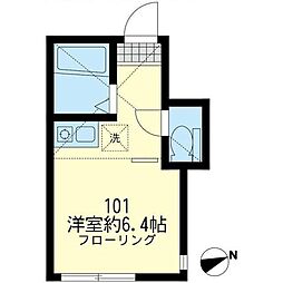 ユナイト大倉山マクリントックの杜 ワンルームの間取図画像