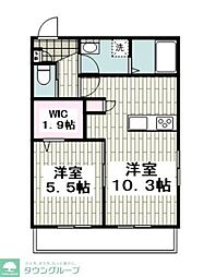 マレ・ヴィラージュ 1LDKの間取図画像