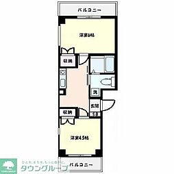 M.K.シャインガーデン山 2Kの間取図画像