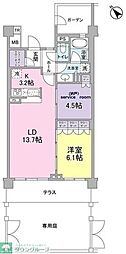 ブローテ大倉山 1SLDKの間取図画像