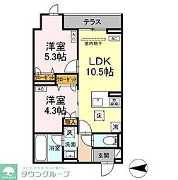 セレスティア西寺尾 I 2LDKの間取図画像