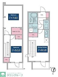 RESIDIA文京小石川 2DKの間取図画像