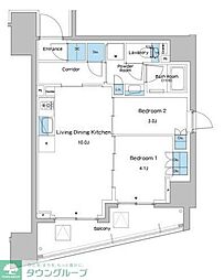 ルフォンプログレ志村坂上 2LDKの間取図画像