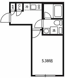 Ludens本蓮沼2 1Kの間取図画像