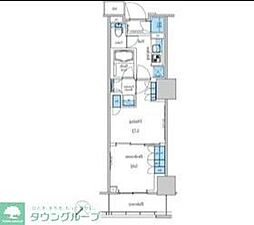 パークアクシス滝野川ラブリーズ 1DKの間取図画像