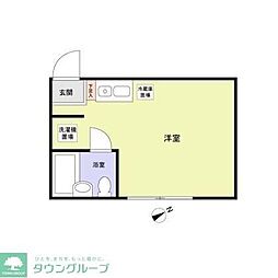 ヴィラ大塚 ワンルームの間取図画像