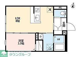 SIZZLE 03(シズル ゼロサン) 1LDKの間取図画像