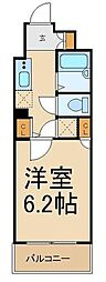 ヴェルト湯島 1Kの間取図画像