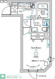 ラフィスタ蓮根 1Kの間取図画像