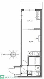 セレヌコート池袋本町 1LDKの間取図画像