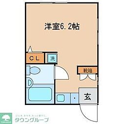 Bオアシス要町 ワンルームの間取図画像