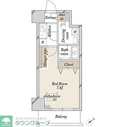 SPコート尾久サウス 1Kの間取図画像
