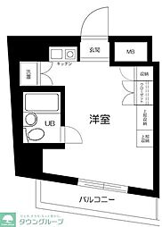 ライオンズマンション白山駅前 ワンルームの間取図画像