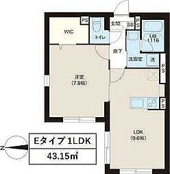 東武東上線 大山駅 徒歩6分の賃貸マンション 4階1LDKの間取り