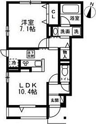 (仮称)練馬区高野台5丁目新築 1階1LDKの間取り