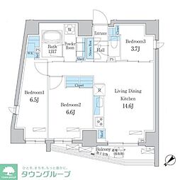 デュオフラッツ板橋大山 3LDKの間取図画像