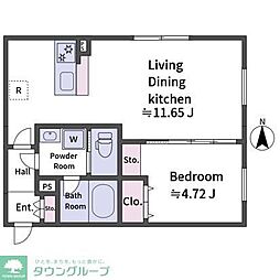 aLATO　OyamaII 4階1LDKの間取り