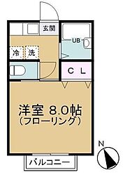 メゾン小松 1Kの間取図画像