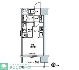 パークキューブ板橋本町 1Kの間取図画像