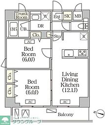 ORSUS志村坂上 2LDKの間取図画像